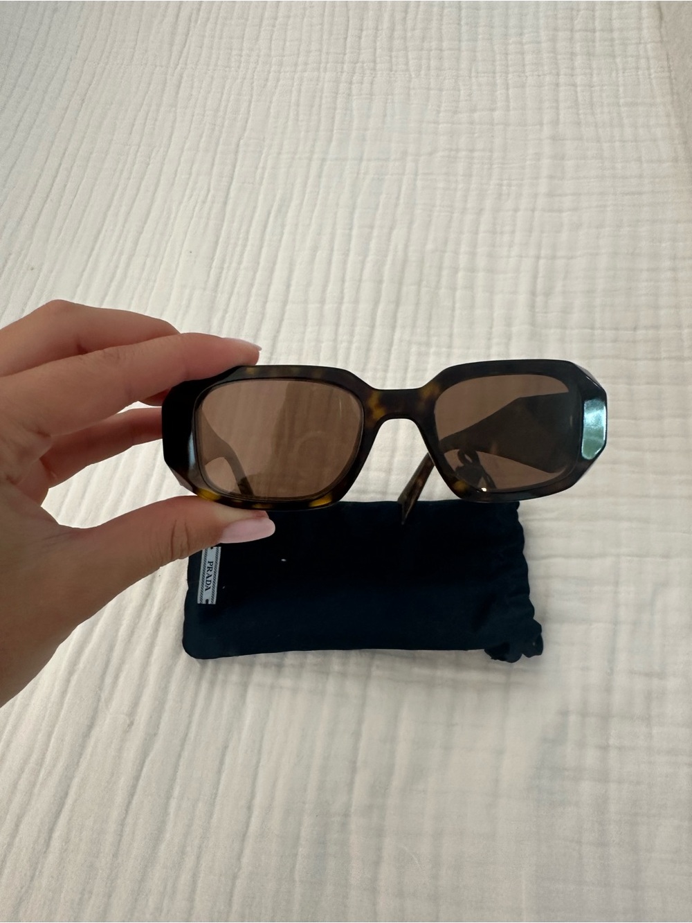 Scultoreo Narrow Sunglasses in Tortoise & Brown
Prada